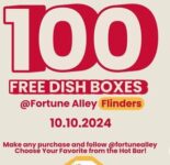 [victoria]-100-free-dish-boxes-on-10-october-2024-@fortune-alley-flinders-melbourne