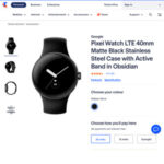 google-pixel-watch-lte-40mm-matte-black-stainless-steel-case-with-active-band-in-obsidian-$149-delivered-@-telstra