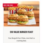 value-burger-feast-(4x-zinger/original-crispy-burgers-&-4x-regular-chips)-$18-@-kfc-(online/app-&-pickup-only)