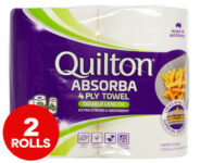 quilton-absorba-4-ply-double-length-paper-towels-2pk-($3.49)-+-delivery-($0-onepass)-@-catch