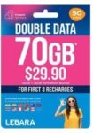 lebara-30-day-prepaid-starter-sim-70gb-$10-(was-$29.90)-+-delivery-($0-onepass/-c&c)-@-officeworks-/-in-store-@-woolworths