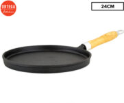 ortega-cast-iron-cookware:-24cm-crepe-pan-$648,-22cm-grill-with-spout-$7.48-+-delivery-($0-with-onepass)-@-catch