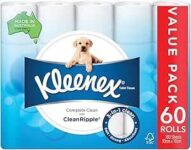 kleenex-complete-clean-toilet-paper-60-rolls-$2933-($26.40-s&s)-+-delivery-($0-with-prime/-$39-spend)-@-amazon-au