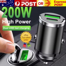 200W USB Type C mini car charger fast charging for iPhone QC3.0 charger