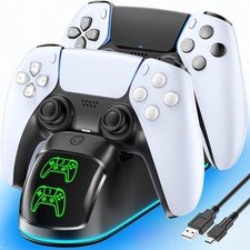 Gersker PS5 Controller Charger, PS5 Controller Charging Dock Compatible with