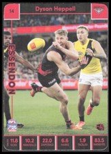 AFL 2023 Teamcoach Essendon Dyson Heppell 14 Football Trading Card CB-1-1-D-36
