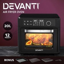 45% off | Devanti Air Fryer 20L LCD Fryers Kitchen Oven Oil Free Healthy Cooker 1400W
