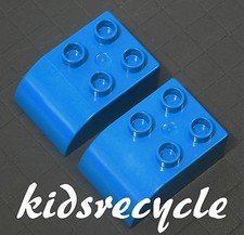 Lego DUPLO Blue 2×3 Curved Bricks BLOCKS (2 pieces) Part 2302 (Pick-up Welcome)