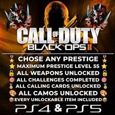 BO2 Unlock All PS4/PS5 – Black Ops 2 Unlock All Camos, Prestige , EVERYTHING