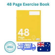 9in. X 7in. Exercise Book – 48 Pages Notebook Ruled School Lined Office Note