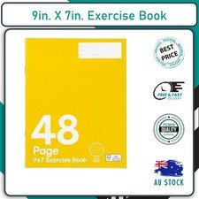 9in. X 7in. Exercise Book – 48 Pages Notebook Ruled School Lined Office Note AU