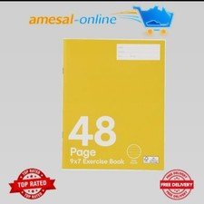 9in. X 7in. Exercise Book – 48 Pages Notebook Ruled School Lined Office Note