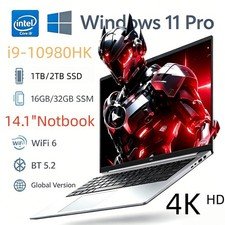 New Ultra Slim Laptop 14.1″ 32GB RAM 2TB Intel Core i9 10980HK Gaming PC 1920*10