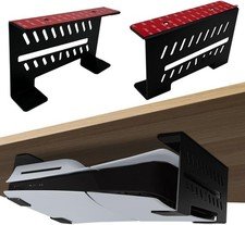 Under Desk Mount for PS5 Slim/PS5, Aluminum Under Desk Holder Compatible with Pl