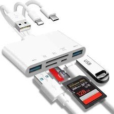 For IPhone/iPad 5 In 1 Memory Card Reader USB 3.0 OTG Adapter SD Card Reader