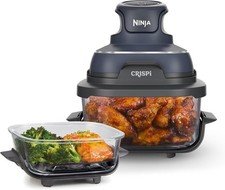 Ninja Crispi 4-in-1 Portable Glass Air Fryer, 4-Quart Capacity, CleanCrisp Glass