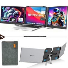 Blackview DCM6 14in Portable Monitor FHD Dual Laptop Screen Extender Plug & Play