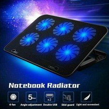 Laptop A9 Cooler Cooling Pad W/6 Powerful Fan Table Stand for 12″-17″ Laptop LED