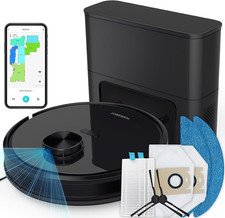 Robot Vacuum Cleaner with Mop Self Emptying;「70 Days* Hands-Free 」2.5L Self Empt