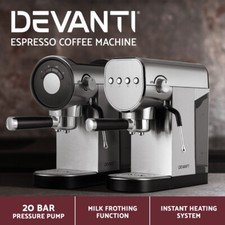 55% off | Devanti Coffee Machine Espresso Maker 20 Bar Milk Frother Double Shot Latte Cafe
