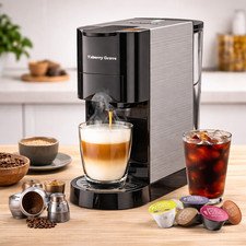 4-in-1 Capsule Espresso Machine 19 Bar Single Serve Coffee Maker for Nespresso