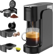 3-in-1 Capsule Coffee Machine for Original Capsule, Dolce Gusto & Ground Coffee,