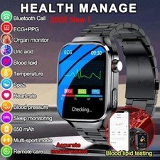 HD Smartwatch Health Fitness Monitor Tracker Bluetooth Call ECG PPG Men Women AU