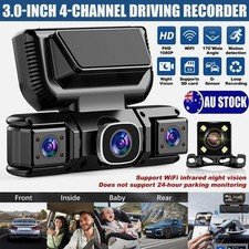 Dash Cam 4 Channel 360° WiFi Front Rear Inside Dash Cam, FHD 1080P Car Camera AU