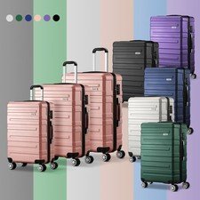 25% off | Mazam 3PCS Luggage Suitcase Trolley Set Travel TSA Lock Hard Case 20″ 24″ 28″