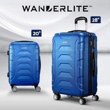 55% off | Wanderlite 2pc Luggage Trolley Travel Suitcase Set TSA Hard Case Lightweight
