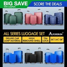 64% off | ALFORDSON Luggage 3PCS Set Suitcase Travel Trolley TSA Carry on Hard Case