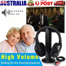 Wireless TV Headphones 5 In 1 Home Headset For TV Watching TV Ear Microphone