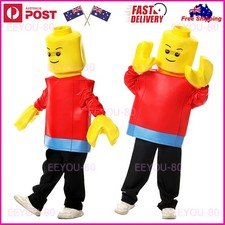 Kids Boys Girls Lego Guy Prestige Cosplay Costume Book Week Party Outfits Dress