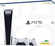 Sony PS5 Blu-Ray Edition Console Two DualSense Controllers Bundle – White