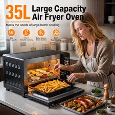 36L Air Fryer Oven with 17 Presets, Rotisserie Accessories, 1600W