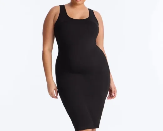 53% off | Fashion Nova Sleeveless Scoop Neck Double Scoop Midi Dress