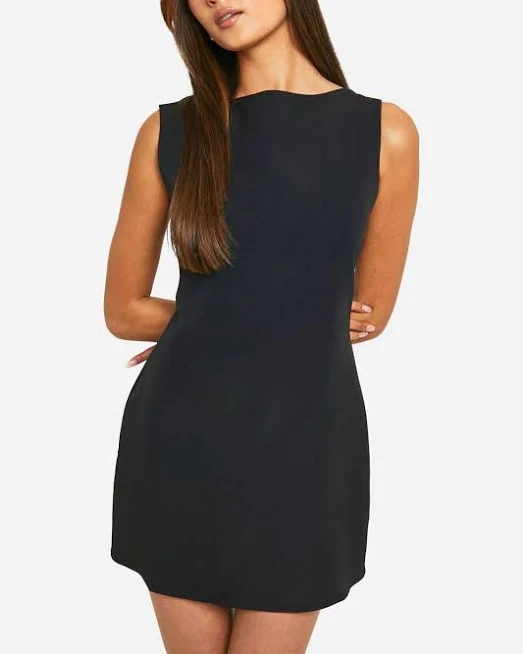 50% off | Boohoo Women’s Slash Neck Fit & Flare Micro Mini Dress