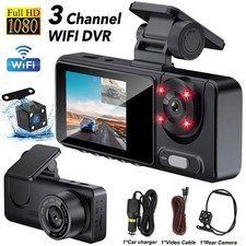 10% off | 1080P Car Dash Cam Dual Camera Front-Inside-Rear Video DVR Recorder Night Vision