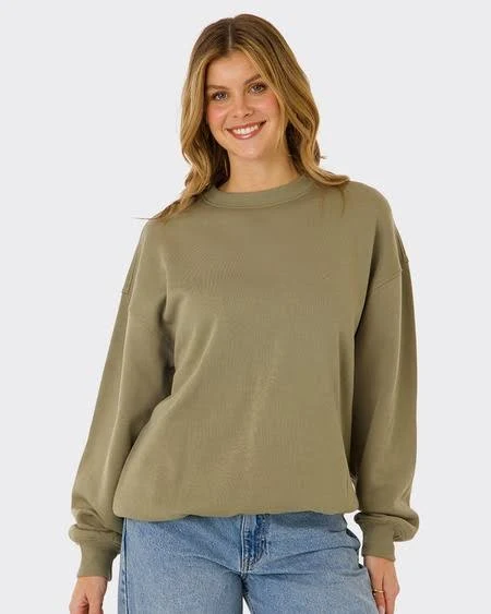 33% off | Edited Women’s Drop Shoulder Crew Neck Sweater, Medium Green, Size 10