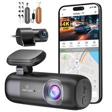 REDTIGER Dash Camera Front and Rear 4K Dash Cam WiFi & GPS with Hardwire Kit