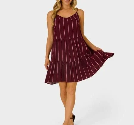 33% off | Edited Women’s Tiered Mini Dress, Medium Pink, Size 12