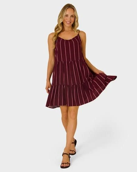 33% off | Edited Women’s Tiered Mini Dress, Medium Pink, Size 12