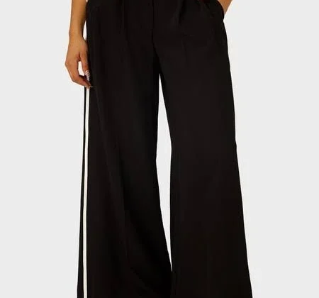 50% off | Edited Women’s Pleated Wide Leg Pants, Black, Size 12
