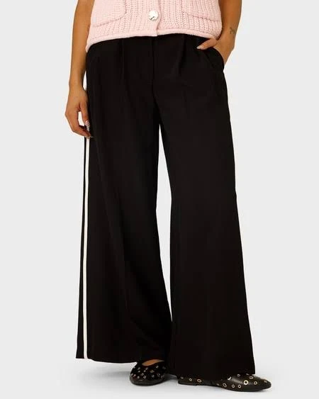 50% off | Edited Women’s Pleated Wide Leg Pants, Black, Size 12