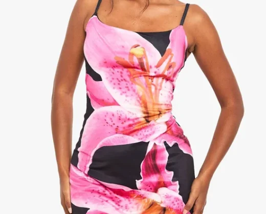 50% off | Boohoo Women’s Floral Print Strappy Mini Dress