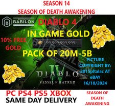 SEASON 14 DIABLO 4 IGG GAME GOLD SOFTCORE ✅ PC PS4 PS5 XBOX ✅ DIABLO IV