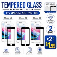 2x Apple iPhone 6 7 8 Anti Scratch Resist Tempered Glass Screen Protector