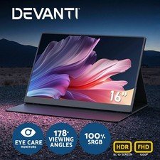 51% off | Devanti 16″ Portable Monitor 1080P IPS Laptop Screen Extender USB-C HDMI