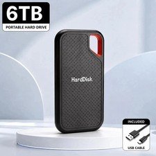External hard drive 6tb High Speed Capacity Solid State Usb3.2 Laptop Mac And PC
