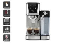 59% off | Kogan Dual Thermoblock Espresso Coffee Machine with Milk Frother, Stainless
